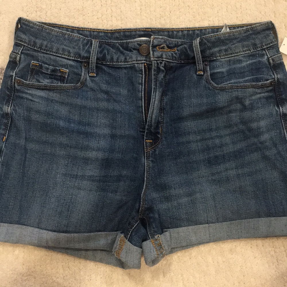 High Rise Denim Shorts